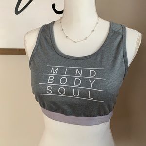 grey danskin low intensity sports bra